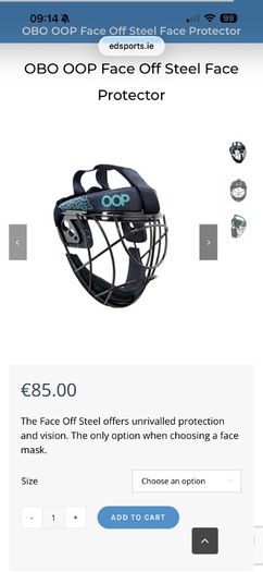 OOP Face Off Steel Face Protector Hockey