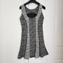 H&M Black White Textured Sleeveless A-Line Mini Skater Dress 8UK/36EU Image 3