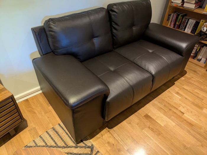Kansas Brown Leather 2 Seater Sofa