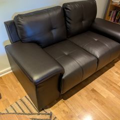 Kansas Brown Leather 2 Seater Sofa