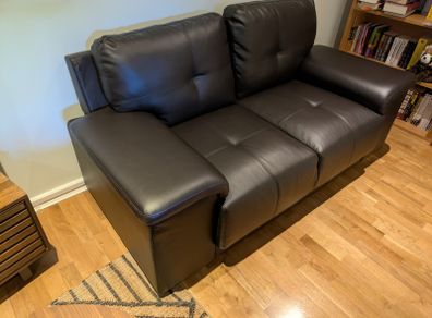 Kansas Brown Leather 2 Seater Sofa