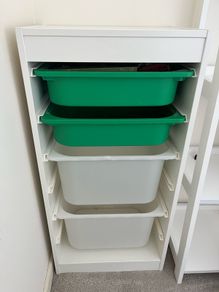 Kids storage drawers from IKEA.