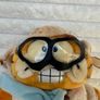 Garfield Pilot Aviator with glasses Cat Vintage Plush Toy Dakin TV Show 1978-1981 Used Please see photos Image 5
