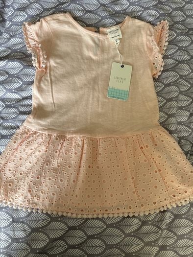 New baby dress pale pink 18-24 m
