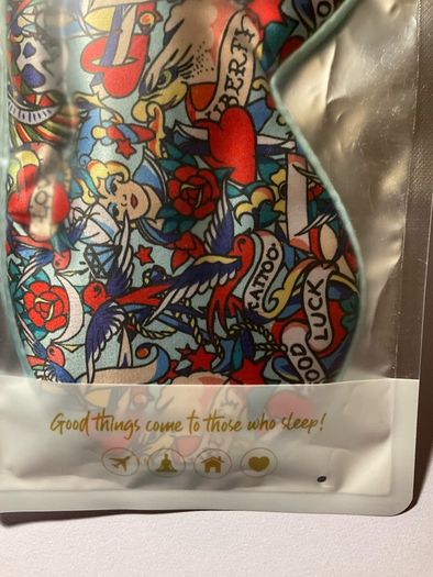 SMUG satin tattoo satin eye mask new in packaging