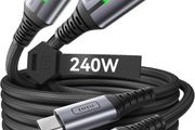 240W USB C to USB C Charger Cable, [2-Pack 2m] PD Type C Charge Cable, Super Fast Charging USB C Cable for iPhone 16 15 MacBook iPad Pro, Samsung S23/S22 Ultra, Steam Deck, HP EliteBook etc.