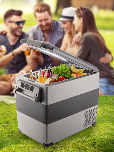 35L 37QT Mini Car Refrigerator Fridge Freezer 12V/24V DC 110-240V AC Portable Cooler