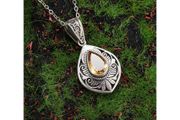 Boho Style Necklace with a Sun Stone - lovely gift