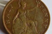 1932 Halfpenny George V bronze coin