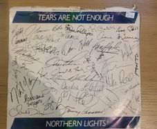 Northern Lights Tears Are Not Enough 7 inch Single Autographed Sleeve