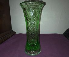 Vintage Green Glass Vase