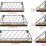 Floating Shelves for Wall Set of 3, Rustic Wood Wall Shelves with Wire Frame for Bedroom, Living Room, Bathroom, Kitchen Image 6