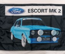 Ford Escort MK2 blue flag