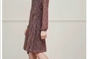 Fabienne Chapot 'Melissa' Long-Sleeve Ditsy Floral Wrap Dress S