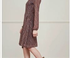 Fabienne Chapot 'Melissa' Long-Sleeve Ditsy Floral Wrap Dress S