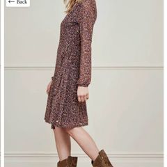 Fabienne Chapot 'Melissa' Long-Sleeve Ditsy Floral Wrap Dress S