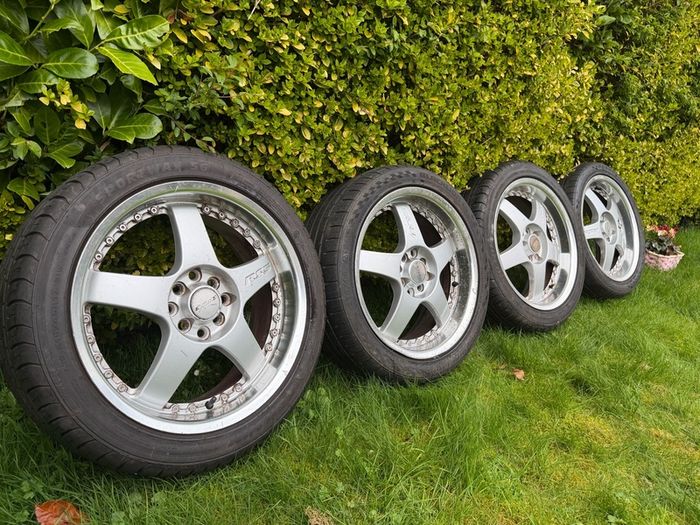 R17 Alloy Wheels Set Dual Pcd 4x100 / 4x114.3  Rs5 Style