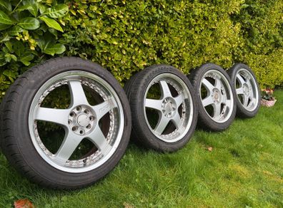 R17 Alloy Wheels Set Dual Pcd 4x100 / 4x114.3  Rs5 Style