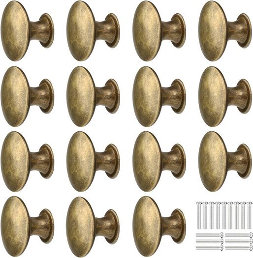 NEW SALE | 15PCS 30MM Vintage Bronze Style Round Knobs Drawers Knobs Furniture Knobs Drawer Handles Vintage Antique Brass Knob for Cabinet Drawer