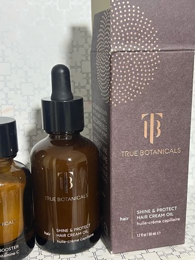 True botanicals vitamin c booster AND shine and protect hair cream oil BNIB