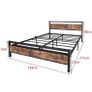 King Size Bed Frame with Wood Headboard Image 9