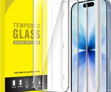 Screen Protector for iPhone 17 6.3-Inch, Tempered Glass Film with Easy Installation Tool, 9H Hardness, Case-Friendly, 3-Pack
