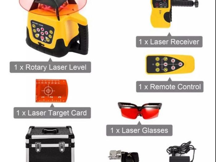 Red line Self Leveling Rotary Laser Level Kit 360 Degree red Laser 500M/1640 FT kit