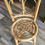 Vintage stool bamboo and wicker rattan Image 4