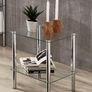Low Occasional Table - Steel Tubing/Tempered Glass - Chrome, 39 x 39 x 47 cm (FREE POSTAGE) Image 2