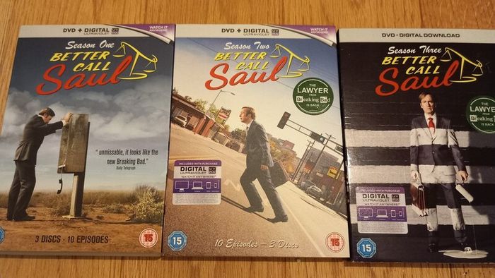 Better Call Saul DVD Seasons 1, 2, and 3