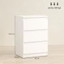 Nightstand, Set of 2 Side Tables with 3 Drawers, Bedside Cabinet, Nightstand for Bedroom, Living Room, 40 x 30 x 59.5 cm, White Image 2