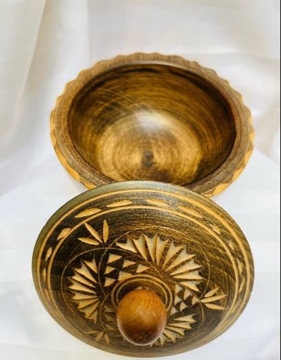 carved wooden bowl