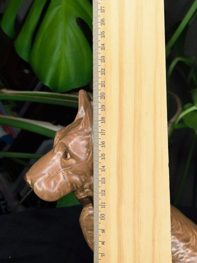 Sylvac Vintage Ceramic Terrier Dog Figurine Brown Glossy Collectible Decor