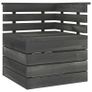 12 Piece Garden Pallet Lounge Set Solid Pinewood Dark Grey Image 3