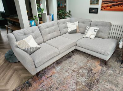 Grey L Shaped 4 Seater Sofa for sale