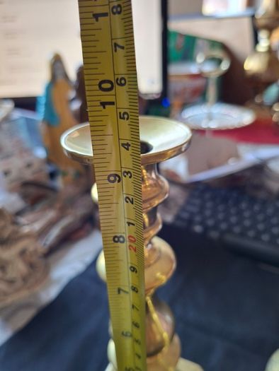 Beautiful Pair of Victorian Brass Candlesticks, Postage Available or collection