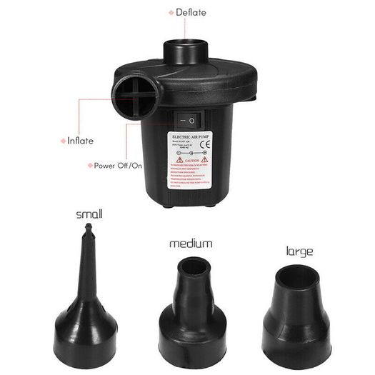 Electric Air Pump Inflator for Inflatables Camping Bed Mattress Swimming Pool