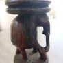 lovely pair of wooden african art handcrafted candlessticks Image 7