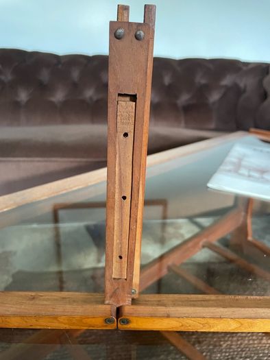 Rare ca 1880 Antique Portable Folding Book Rest Music Stand Campaign Desk Top Wooden