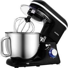 Stand Mixer,7L Tilt-Head Food Mixer, 6 Speed Electric Kitchen Mixer with Dough Hook, Wire Whip & Beater 1400W (7L, Black)