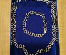 silver necklace and bracelet set
