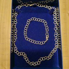 silver necklace and bracelet set