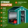 7ft x 4ft Metal Garden Shed with Foundation Frame Image 4