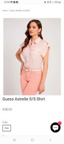 Guess Short Sleeve Blouse - Size S UK 10 to 12 - RRP 67