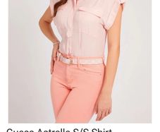 Guess Short Sleeve Blouse - Size S UK 10 to 12 - RRP 67