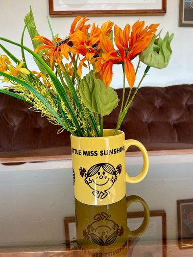 Retro Little Miss Sunshine Mug Yellow Ceramic Mr Men