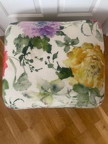 Beautiful custom made floral footstool