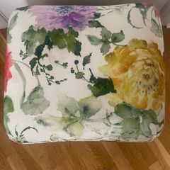 Beautiful custom made floral footstool