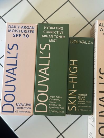 douvalls cleanser, moisturizer , serum new