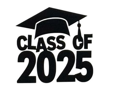 Class of 2025 Iron on Decal.